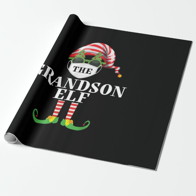 Grandson Elf Matching jul Presentpapper (Utrullad)