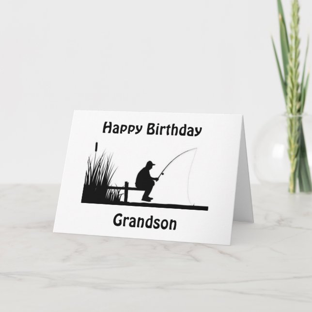 *GRANDSON* ENDAST DEN BÄSTA FISKDAGEN FÖR KORTET KORT (Framsida)