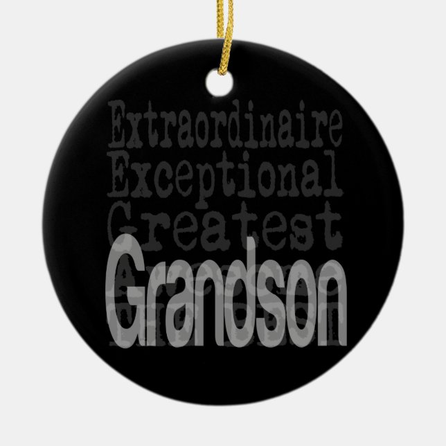 Grandson Extraordinaire Julgransprydnad Keramik (Framsidan)