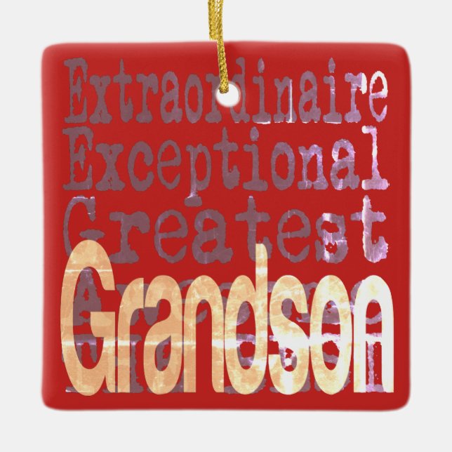 Grandson Extraordinaire Julgransprydnad Keramik (Framsida)