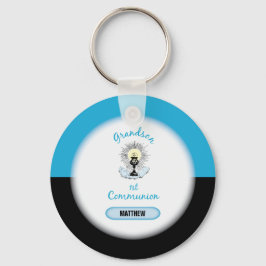 Grandson First Communion, Blue Kopp Nyckelring