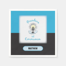 Grandson First Communion, Blue Kopp Pappersservett