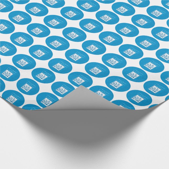 Grandson First Communion Blue, Wheat, Graps Presentpapper (Hörn)