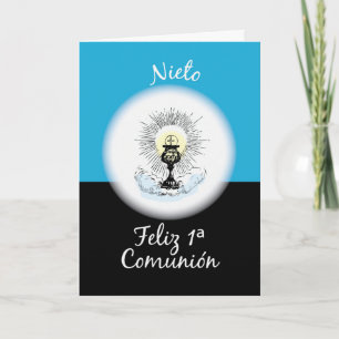 Grandson First Communion, spanska, Blue Kopp Kort