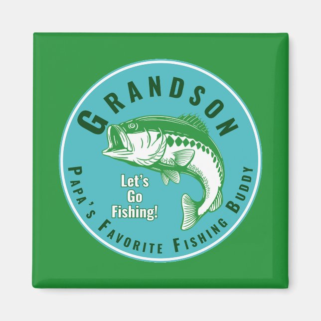 Grandson Fishing Buddy Magnet (Framsidan)