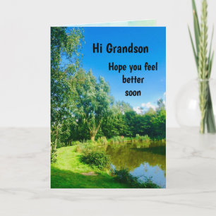 Grandson Get well Soon Design Hälsning Kort