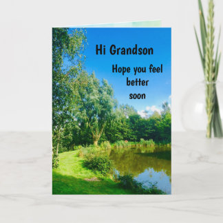 Grandson Get well Soon Design Hälsning Kort