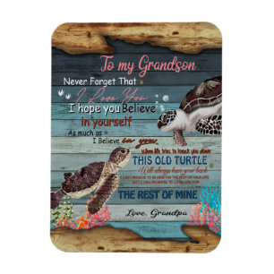 Grandson Gift Brev till min morfar från farfar Magnet