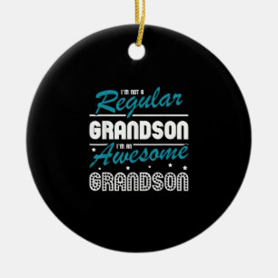 Grandson Gift Im Ej en vanlig morson Julgransprydnad Keramik