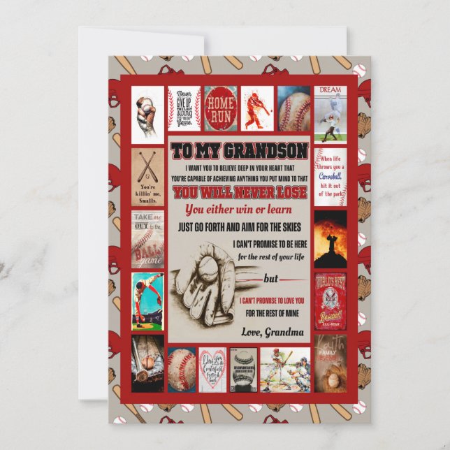Grandson Gifts | Till Min morson Kärlek från mormo Julkort (Framsida)