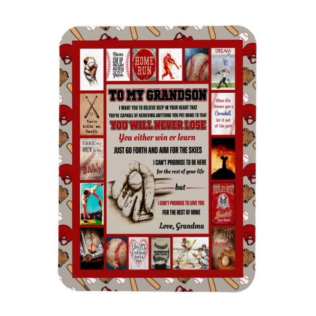 Grandson Gifts | Till Min morson Kärlek från mormo Magnet (Vertikal)