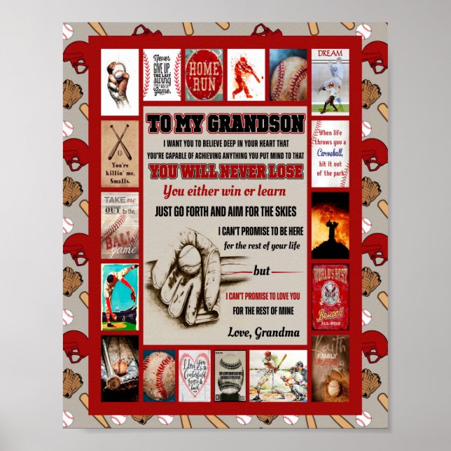 Grandson Gifts | Till Min morson Kärlek från mormo Poster (Framsidan)