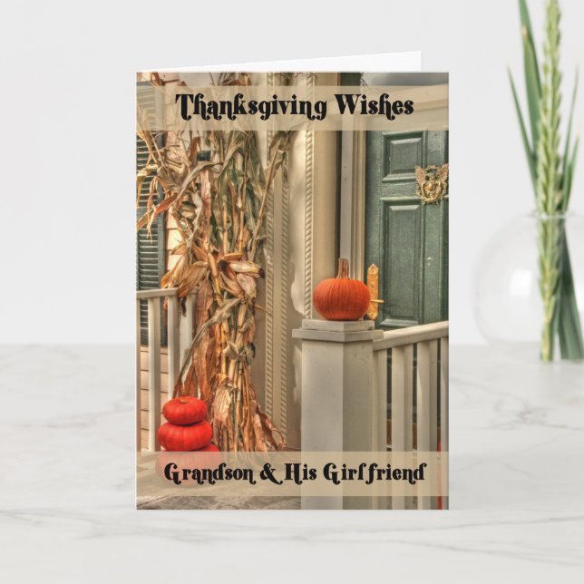 Grandson & Hans Girlkompis Happy thanksgiving Helgkort (Framsida)