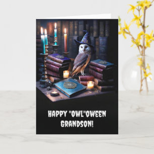 Grandson Happy halloween med Cute Mystical Gothic Kort