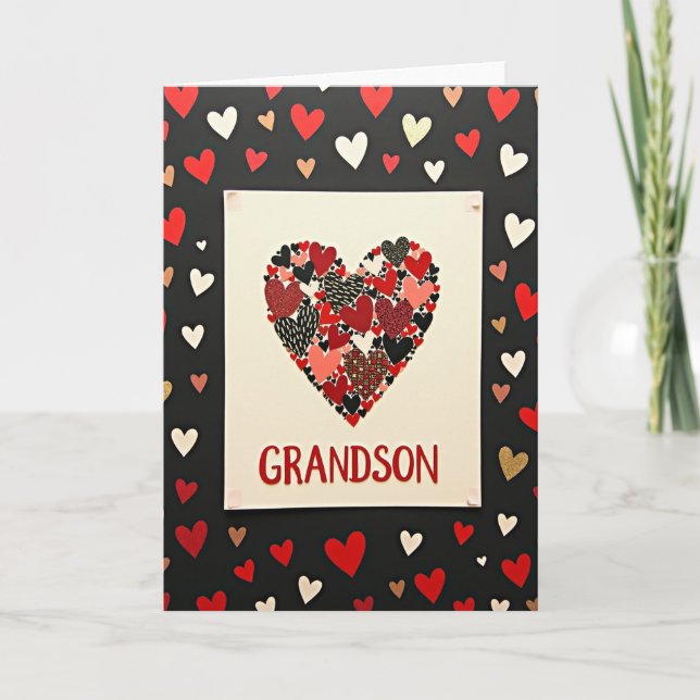 Grandson Heartfelt Love Card Kort (Framsida)