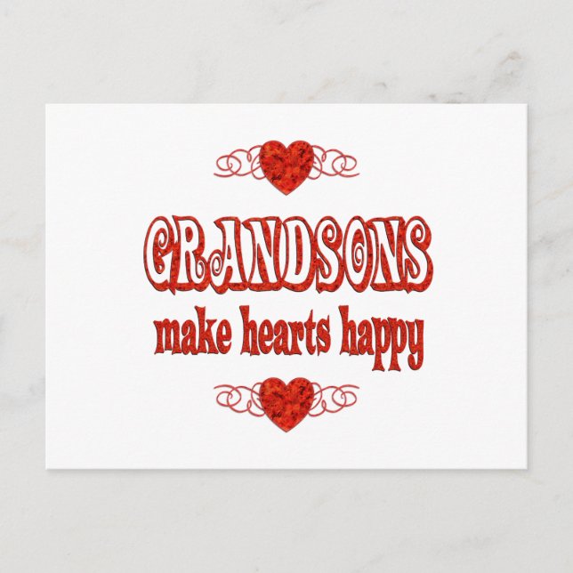 Grandson Hearts Vykort (Framsida)
