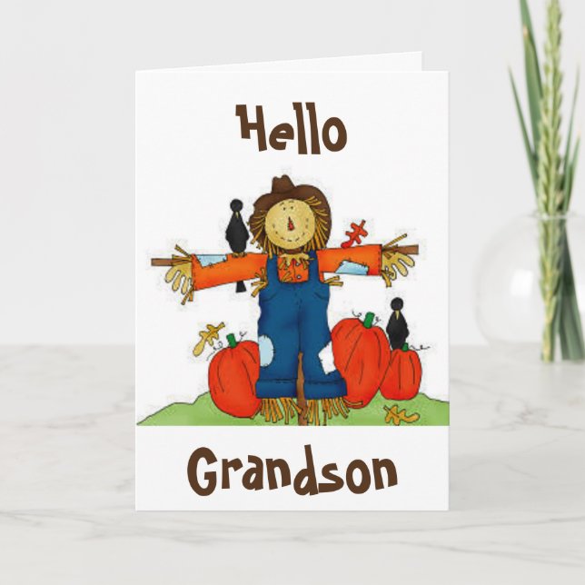 **GRANDSON.....HEJ** OCH EN LOVANDE THANKSGIVING HELGKORT (Framsida)