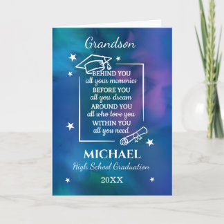 Grandson High School Graduation Custom Name Year  Kort