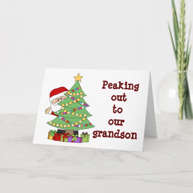 **GRANDSON** HOPPAS ATT SANTA ÄR "BRA TILL DIG" KORT (Framsida)
