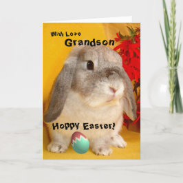 Grandson/Hoppy Påsk - Målad Påskhare Helgkort