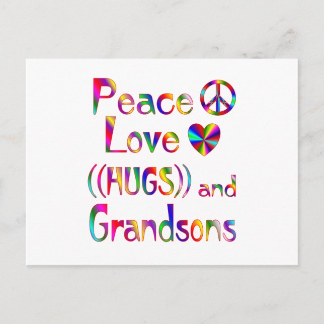 Grandson Hugs Vykort (Framsida)