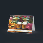 Grandson in Law Cute and Funny Beer Grattis på föd Kort<br><div class="desc">Roligt födelsedagskort för en barnson i juridik. Cute toads eller grodor som njuter av ett glas öl och ett meddelande om roligt inuti.</div>