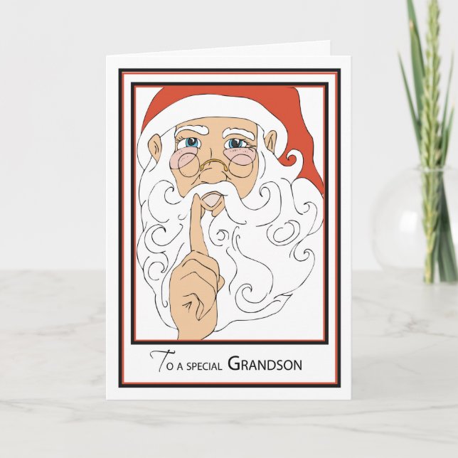 Grandson Jolly Old St Nick Helgkort (Framsida)