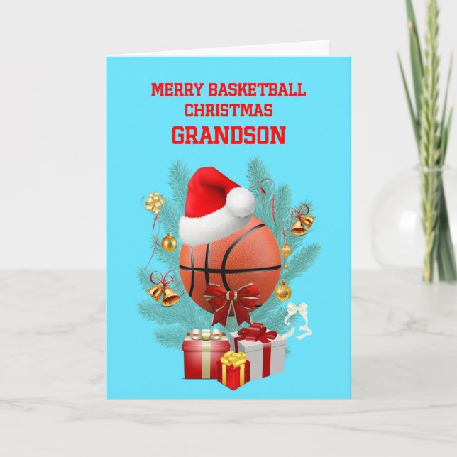 Grandson-jul Basketball Helgkort (Framsida)