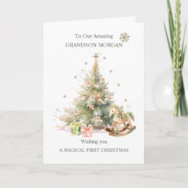 Grandson Julgran Rocking Horse Nutcracker Kort