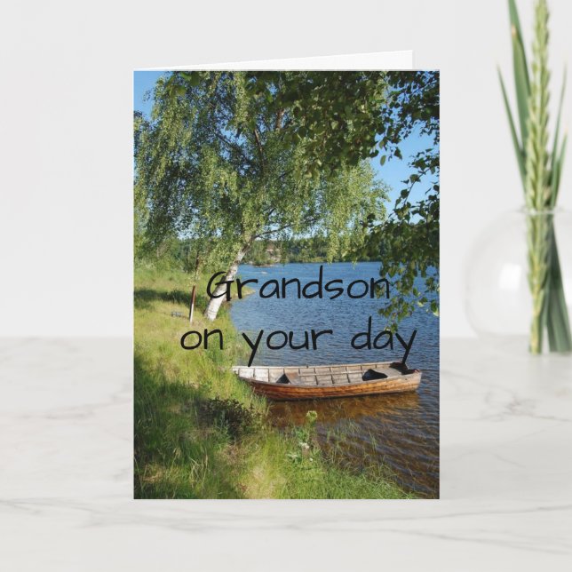 GRANDSON ÖNSKAR EN DAG I SJÖ KORT (Framsida)