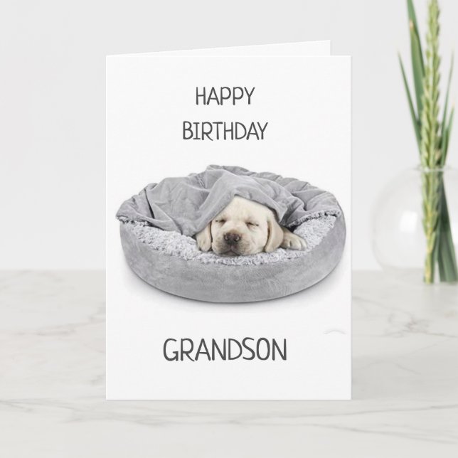 GRANDSON PÅ BIRTHDAY! KORT (Framsida)