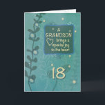 Grandson Religiösa 18:e födelsedagen Grönt Hand pl Kort<br><div class="desc">Du borde vara lämnat på din barnsons 18-årsdag firande. Gå med in genom att skicka kortet den speciellare dagen. hand plockade utseende på detta kort gör det mer tilltalande.</div>