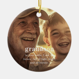 Grandson | Sentimental Photo Keepsakjulen Julgransprydnad Keramik