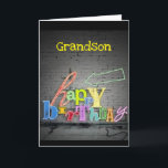 **GRANDSON** SKRIVNINGEN ÄR PÅ WALL BIRTHDAY KORT<br><div class="desc">TALA OM FÖR DIN ***GRANDSON** HUR MYCKET DU ÖNSKAR HONOM ETT "MYCKET GRATTIS PÅ FÖDELSEDAGEN" TACK FÖR ATT DU STOPPAT MED 1 AV MINA 8 LAGRAR!!</div>