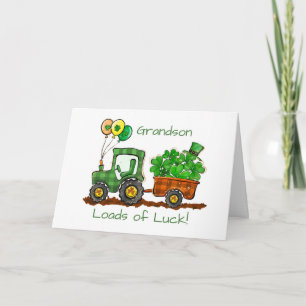 Grandson St patricks day Tractor Loads of Tur Kort