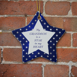 Grandson Star Mönster KeepVII Julgransprydnad Keramik
