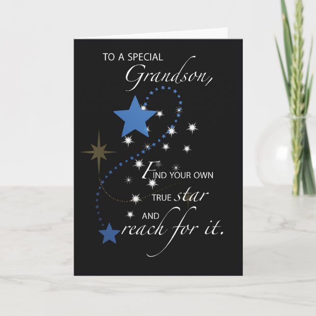 Grandson Studenten Star Grattiss Kort (Framsida)