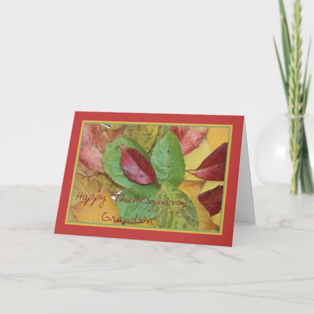 Grandson Thanksgiving Card Helgkort (Framsida)