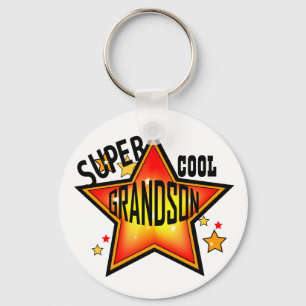 Grandson Toppen Coola Star Funny Keychain Nyckelring