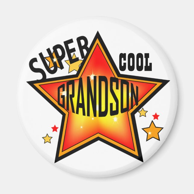 Grandson Toppen Coola Star Funny Magnet (Framsidan)