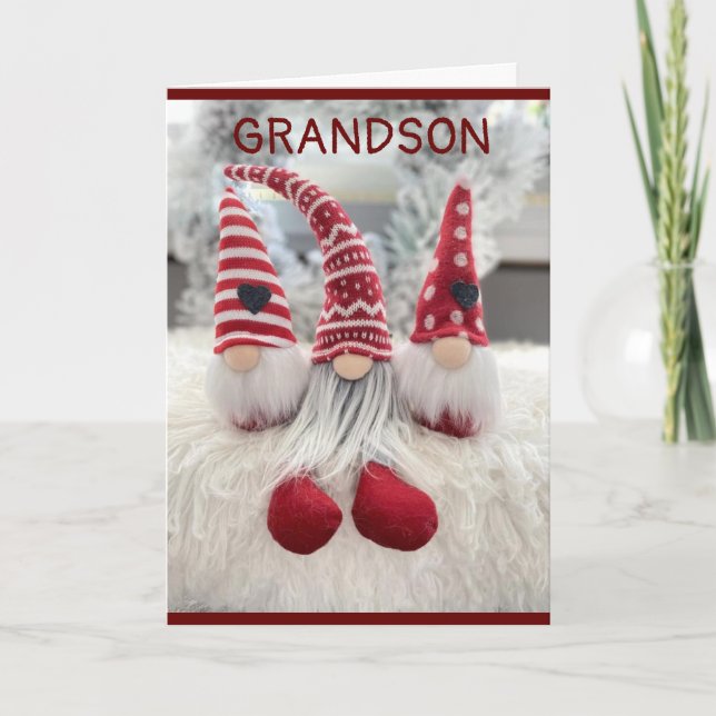 **GRANDSON** VET ATT DU ÄR LOVAD (CHRISTMAS) HELGKORT (Framsida)