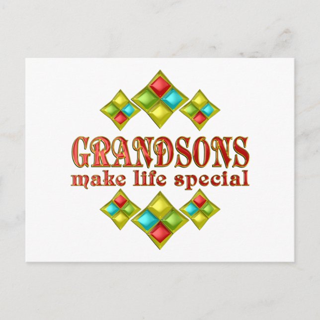 GRANDSONS MAKE LIFE SPECIAL VYKORT (Framsida)
