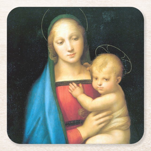 Granduca Madonna, Raphael Underlägg Papper Kvadrat (Framsidan)