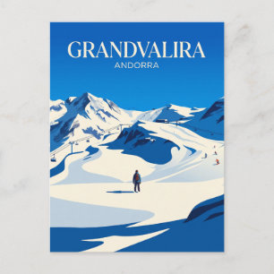 Grandvalira skidområde Andorra Vykort