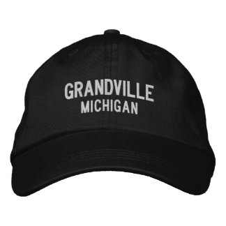 Grandville Michigan Embroidered Baseball Hat Broderad Keps