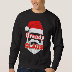 Grandy Claus jul Santa Ansikte Merry Ugly Sweat Lång Ärmad Tröja
