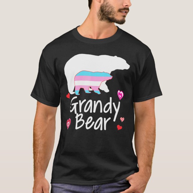 Grandy Lgbt Bear Transgender Rainbow Lgbt Gay Lesb T Shirt (Framsida)