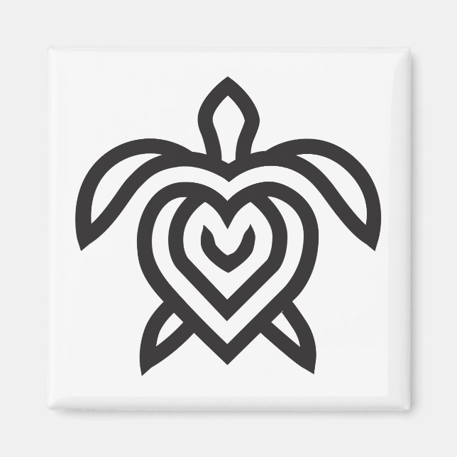 Grånet Turtle Basic logotyp Magnet (Framsidan)