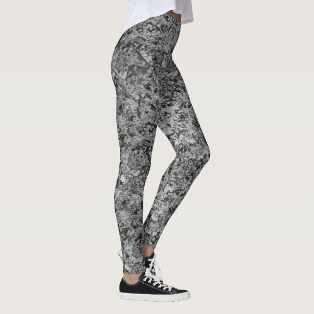 Granit Abstrakt Sten Marmor Mönster Leggings (Höger)