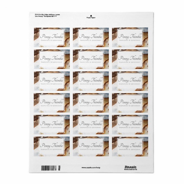 granit-joniserad slab adressetikett (Helt Ark)